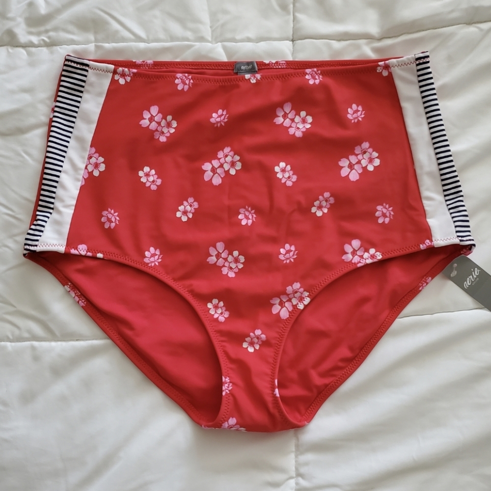 Aerie Hi-Rise Swim Bottoms Large